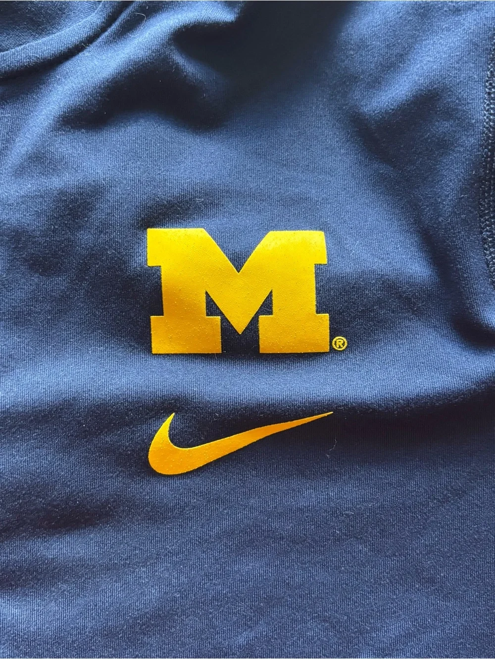 Blue u of m nike quarter zip